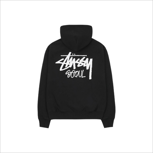 Stüssy Stock Seoul Zip-Up Hoodie Black (FW23)