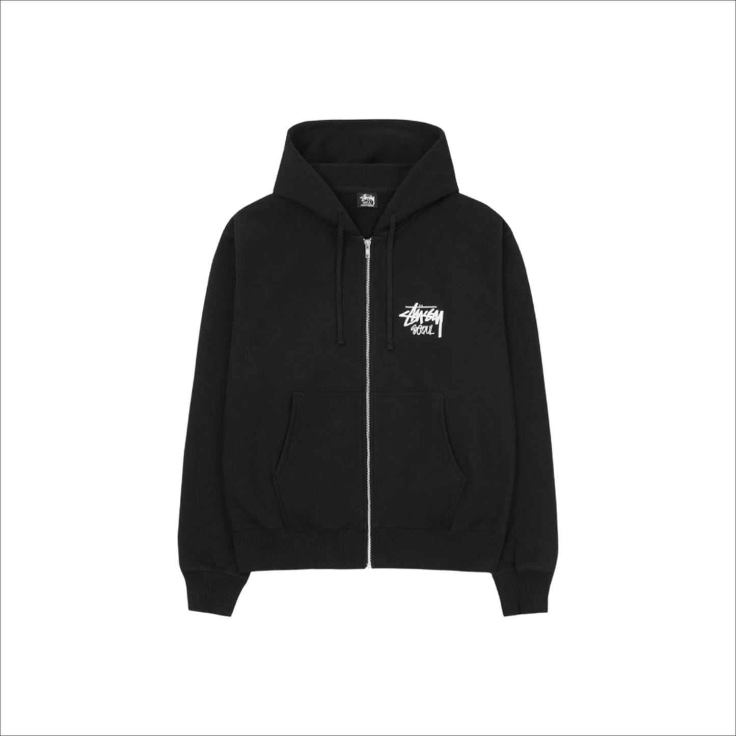 Stüssy Stock Seoul Zip-Up Hoodie Black (FW23)