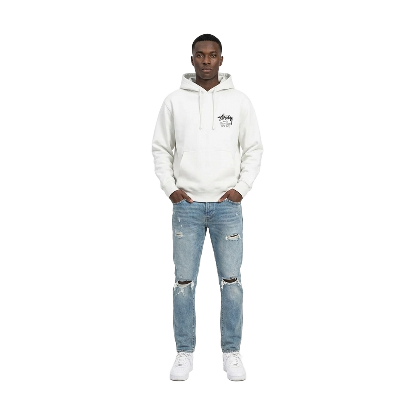 Stüssy x Dover Street Market New York Hoodie Ash Heather (SS21)