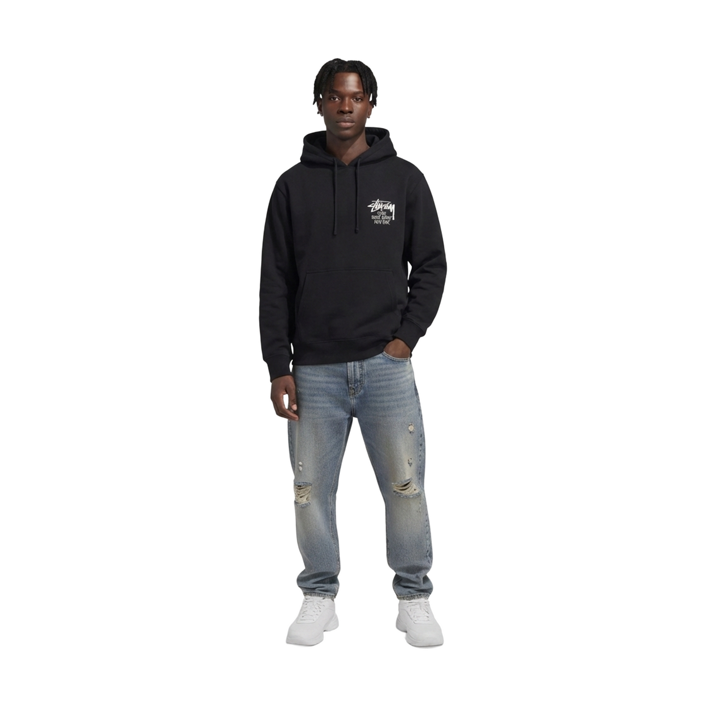 Stüssy x Dover Street Market New York Hoodie Black (SS21)