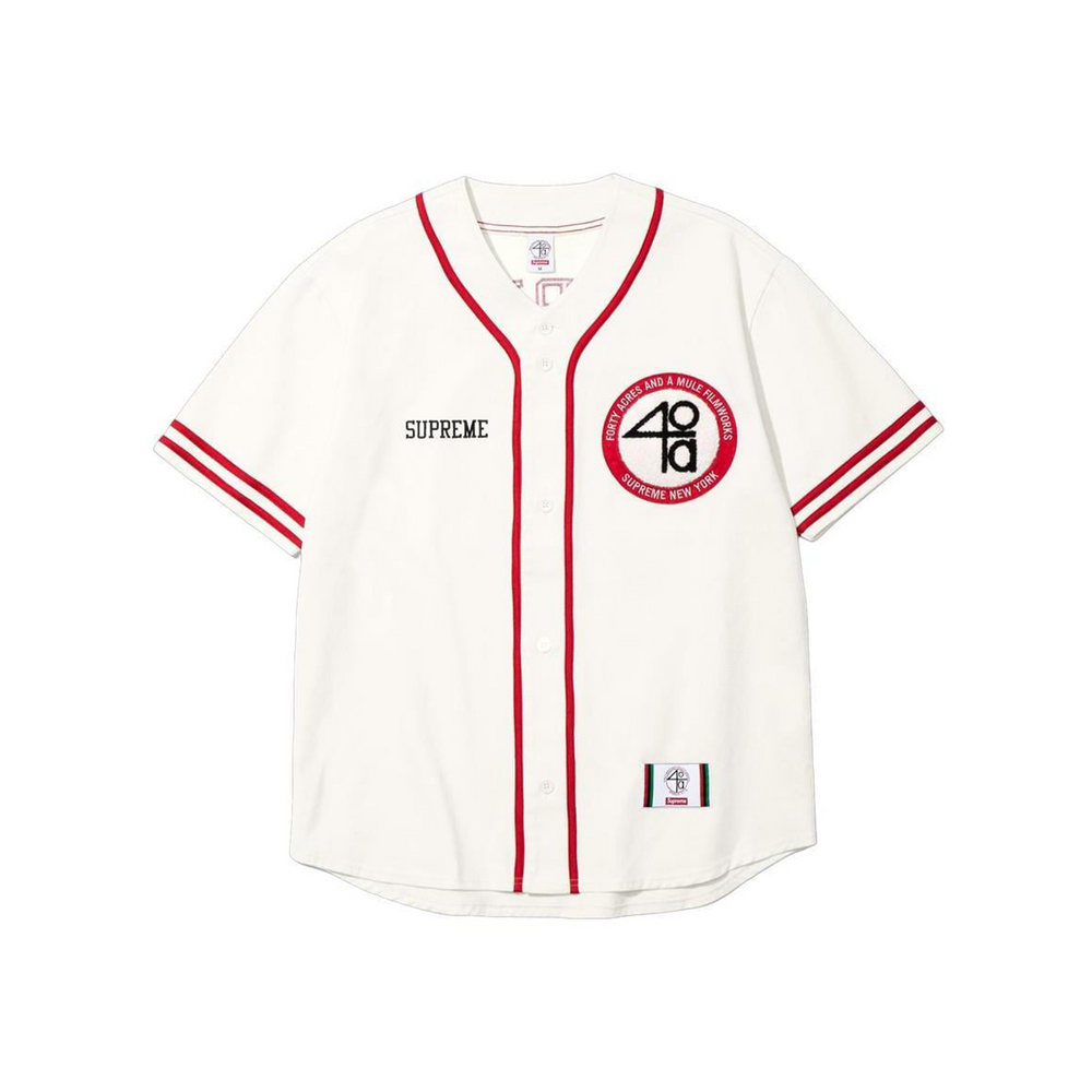 Supreme 40 Acres Twill Baseball Jersey Natural (SS25)