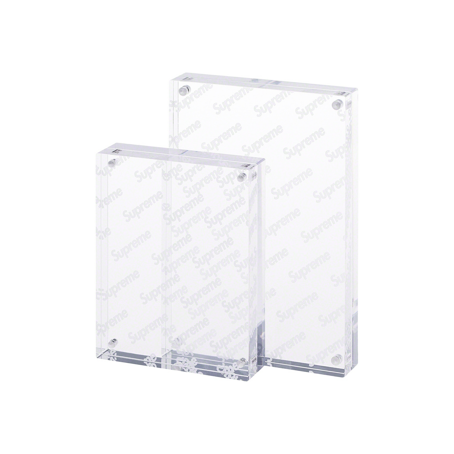 Supreme Acrylic Photo Frame Set of 2 Clear (SS19)
