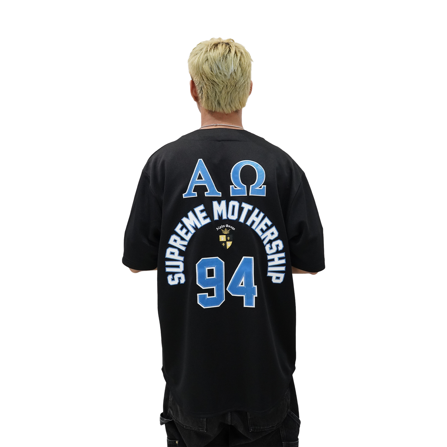 Supreme Alpha Omega Baseball Jersey Black (FW24)