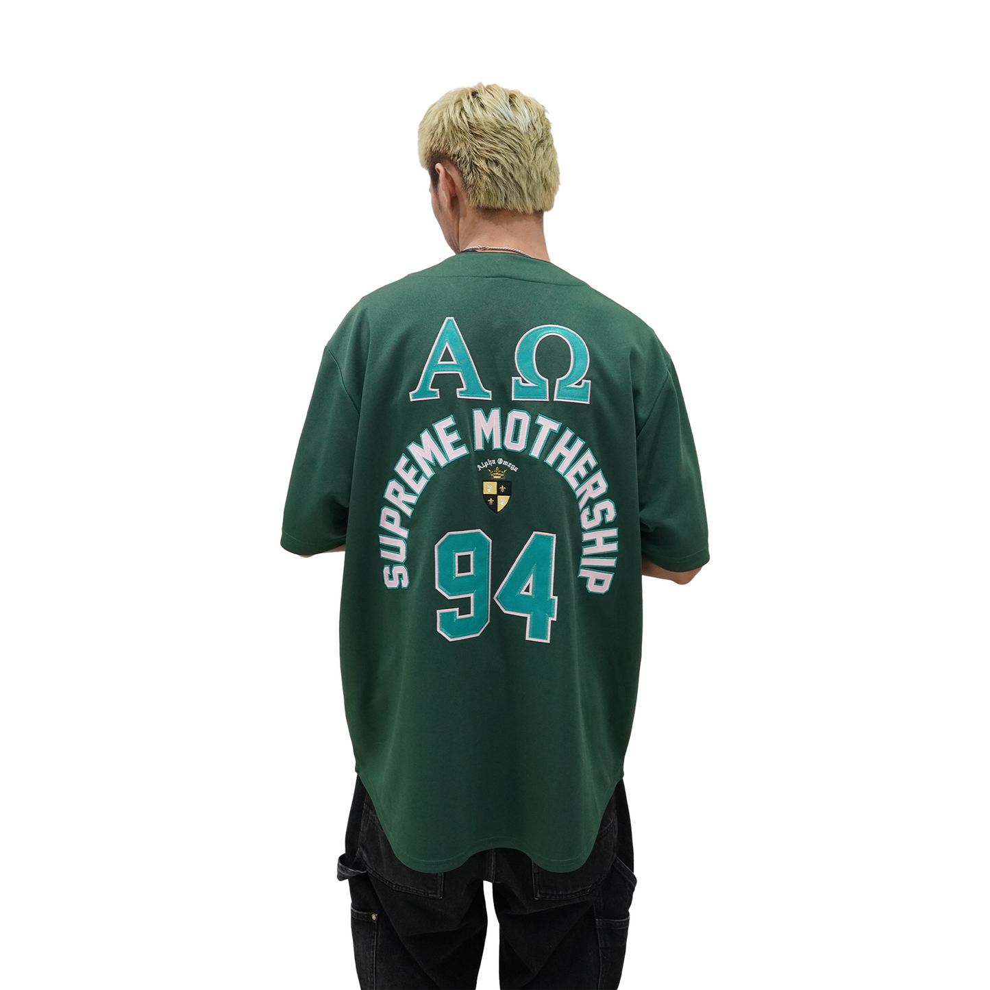 Supreme Alpha Omega Baseball Jersey Green (FW24)