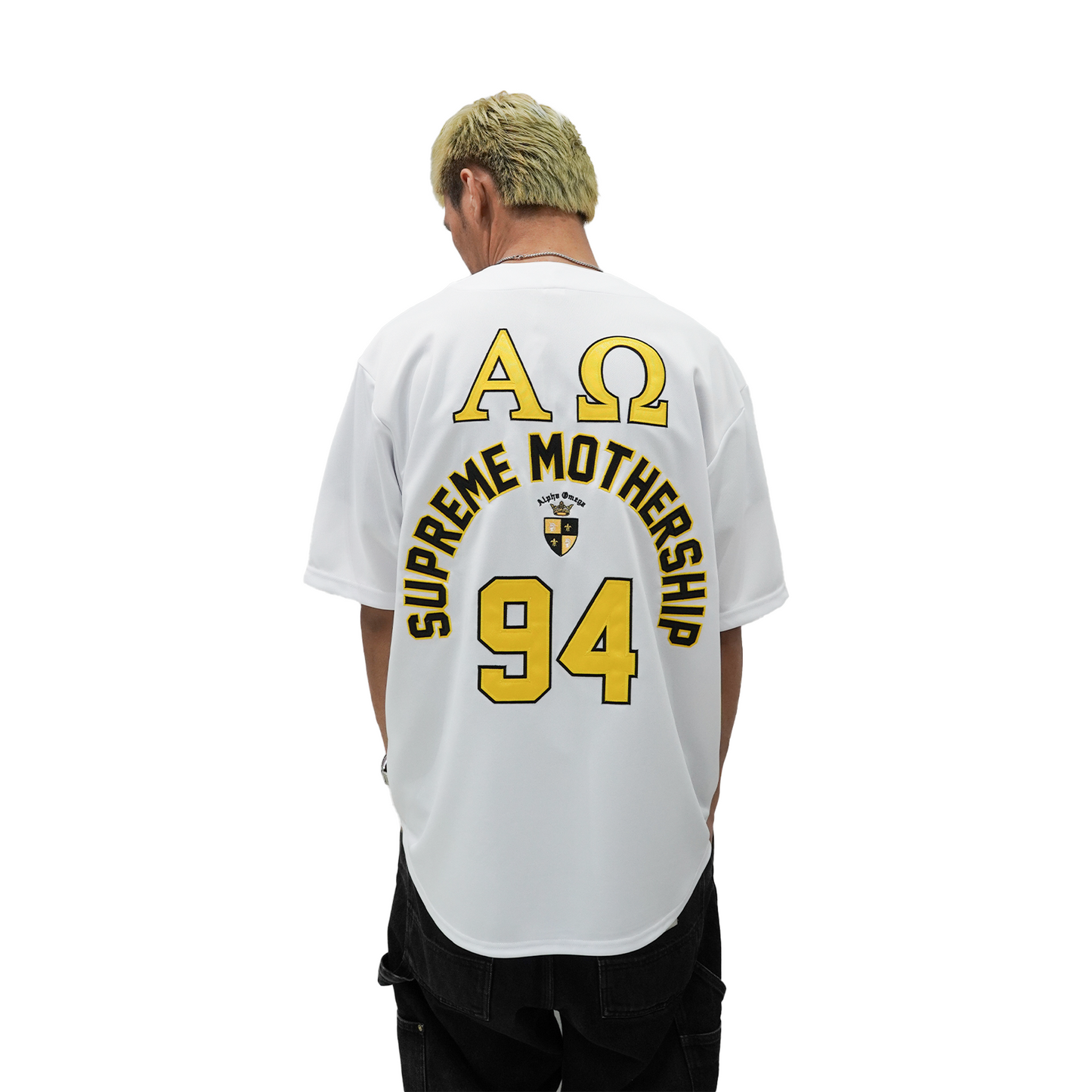 Supreme Alpha Omega Baseball Jersey White (FW24)