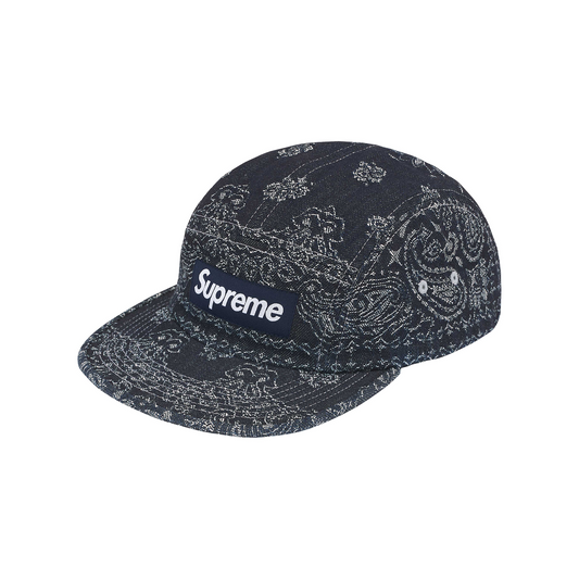 Supreme Bandana Jacquard Denim Camp Cap Indigo (SS25)