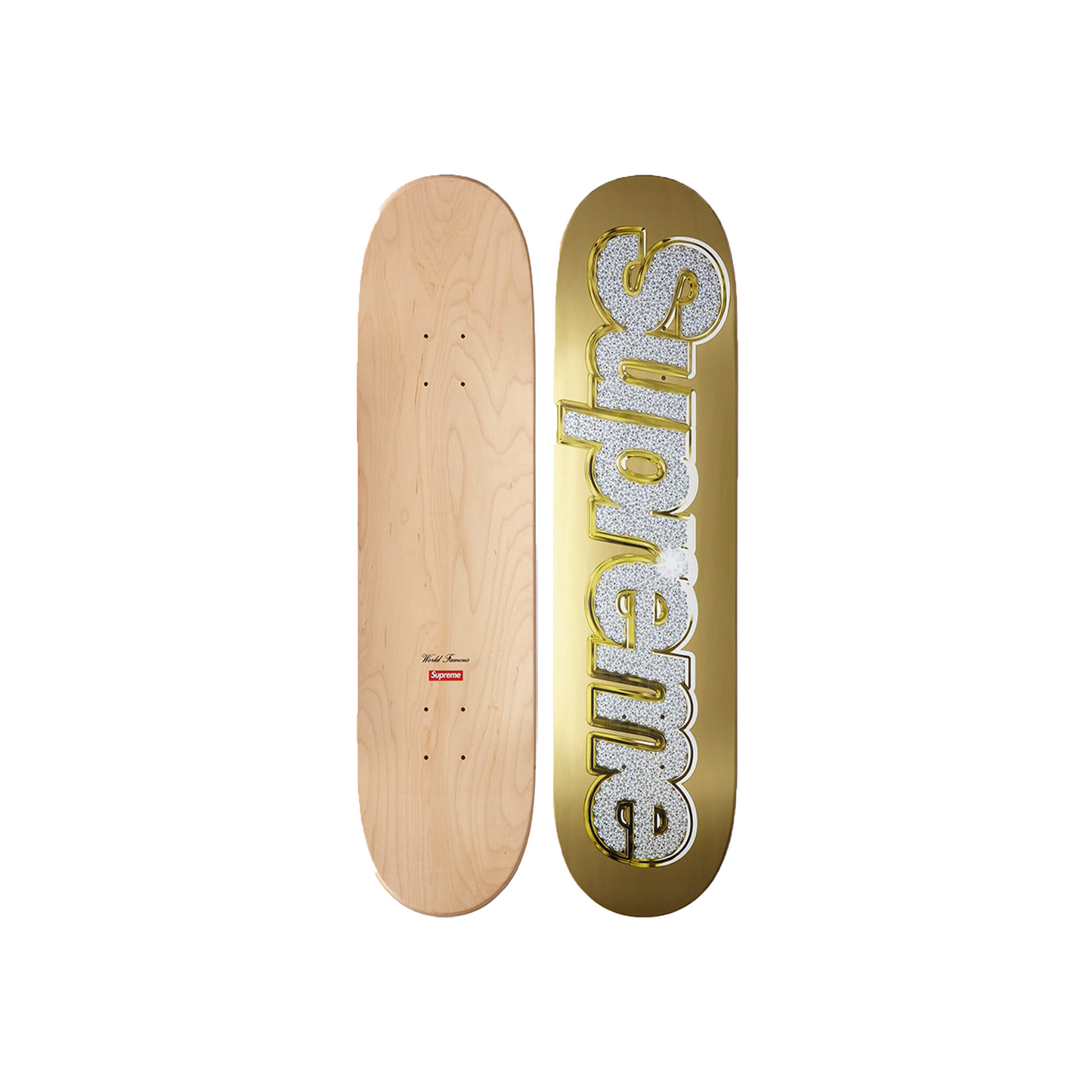 Supreme Bling Skateboard Gold