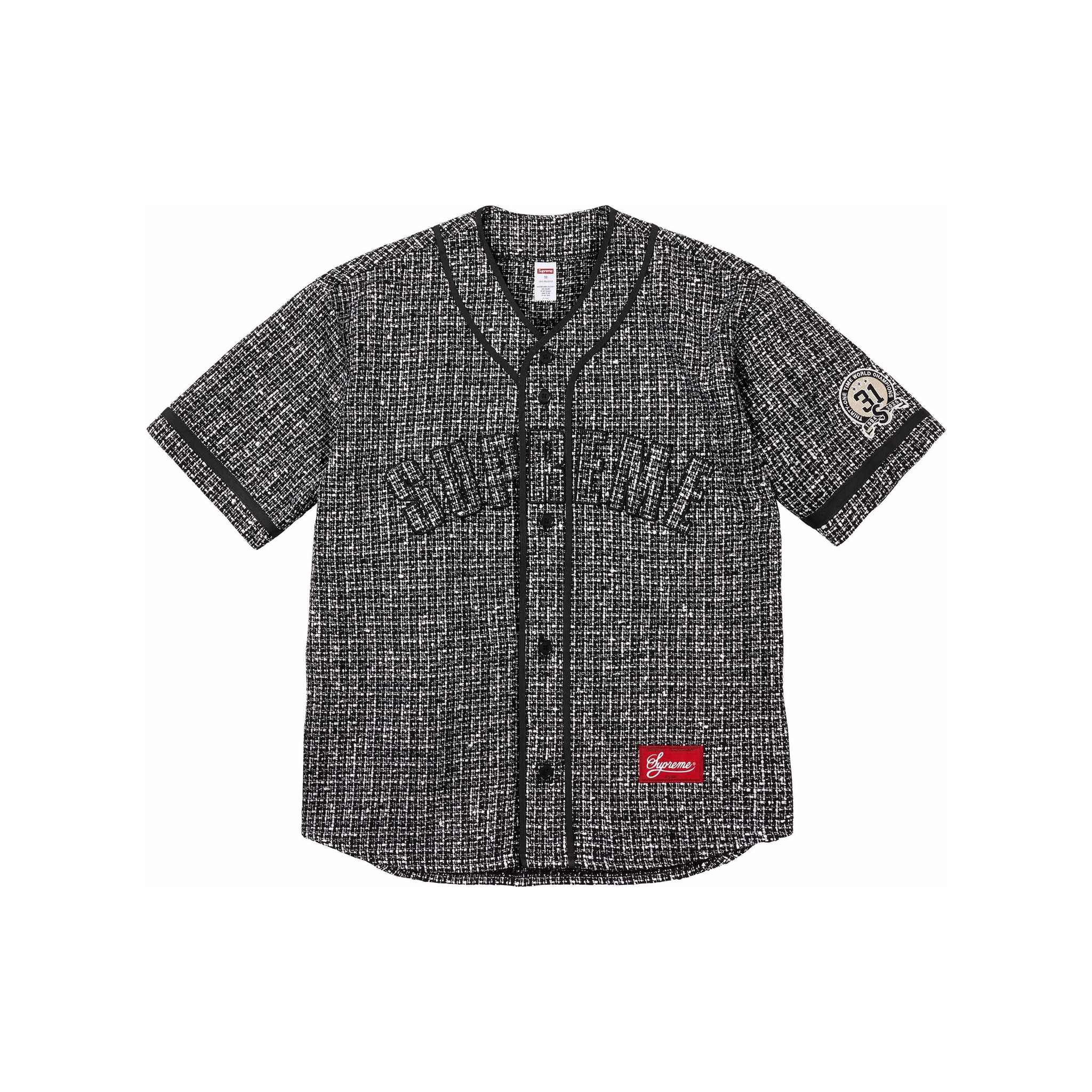 Supreme Bouclé Baseball Jersey Black (FW25)