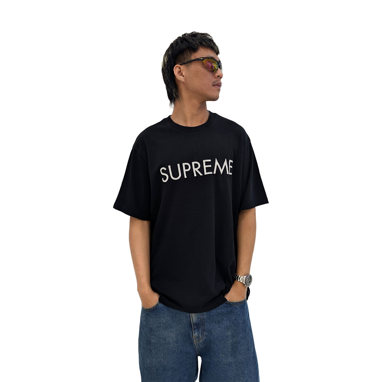 Supreme Capital S/S Tee Black (SS25)