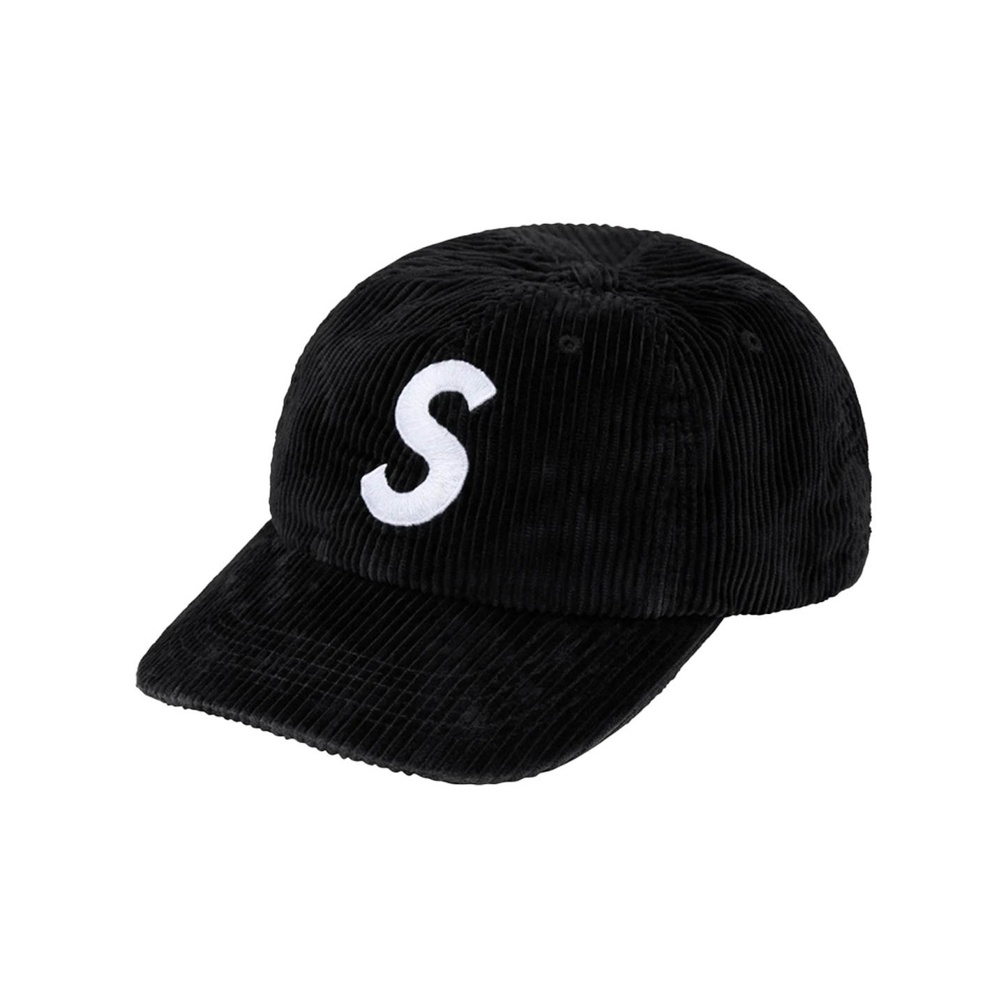 Supreme Corduroy S Logo 6-Panel Black (FW24)