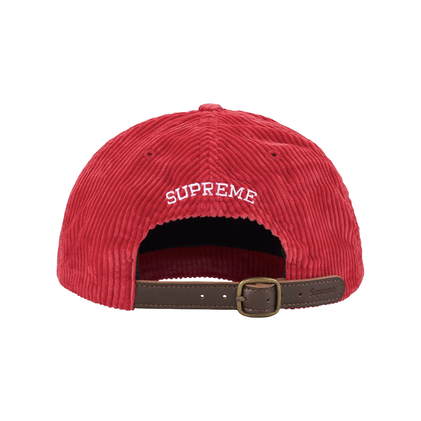 Supreme Corduroy S Logo 6-Panel Red (FW24)