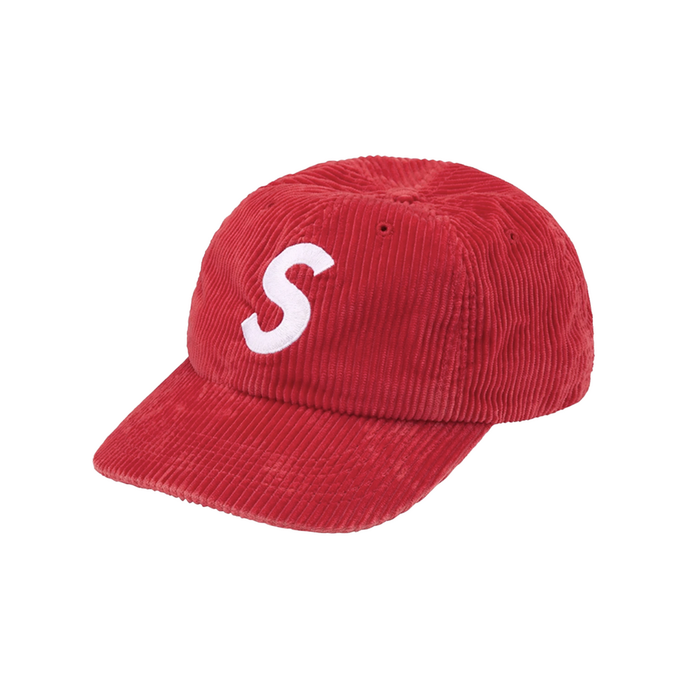 Supreme Corduroy S Logo 6-Panel Red (FW24)