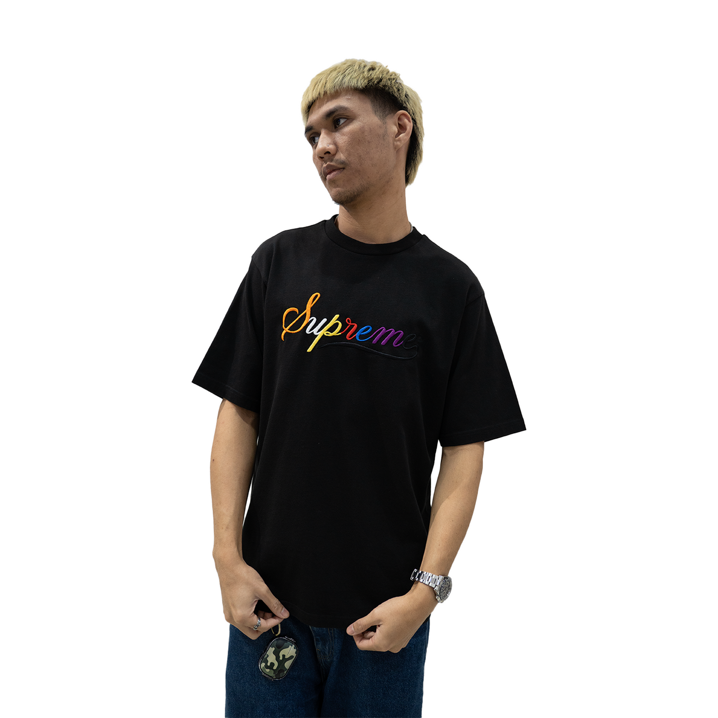 Supreme Cursive S/S Tee Black (FW24)