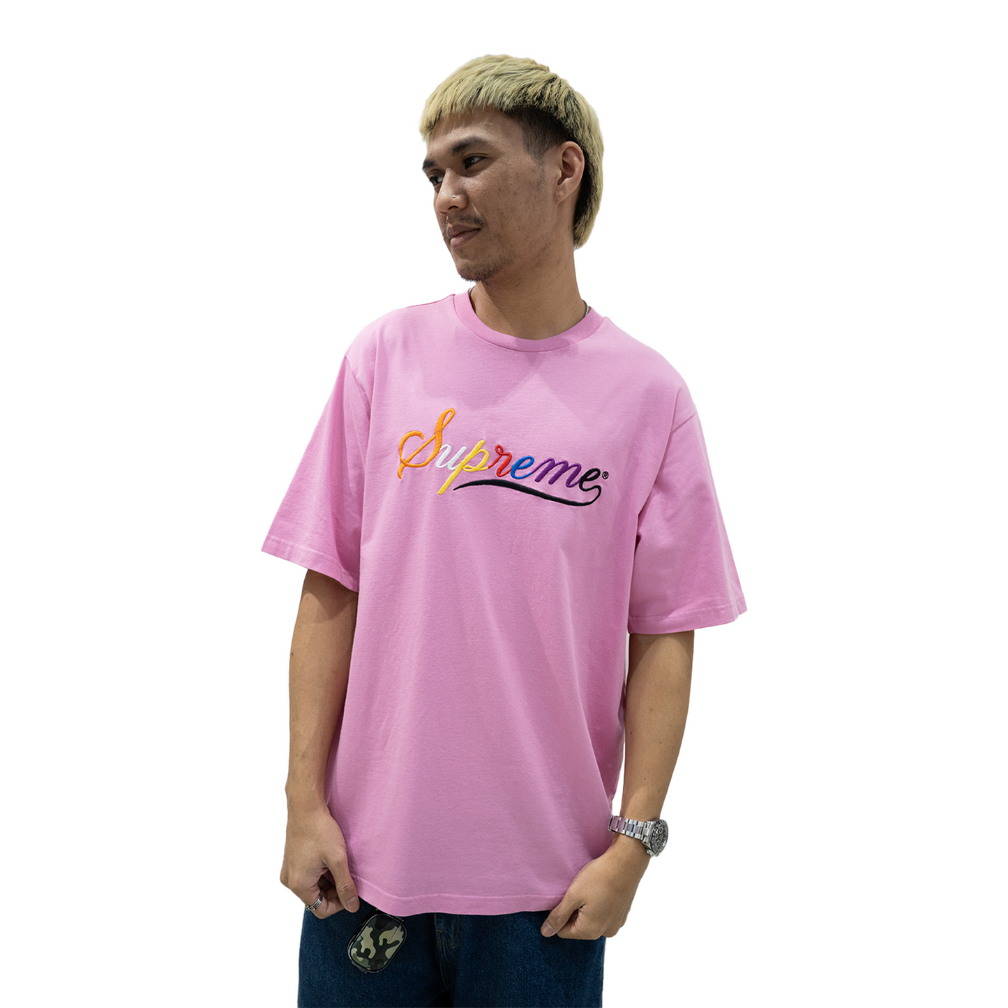 Supreme Cursive S/S Tee Pink (FW24)