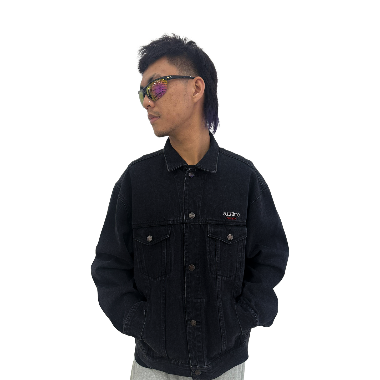 Supreme Denim Chore Trucker Jacket Black メンズ - SS24 - JP