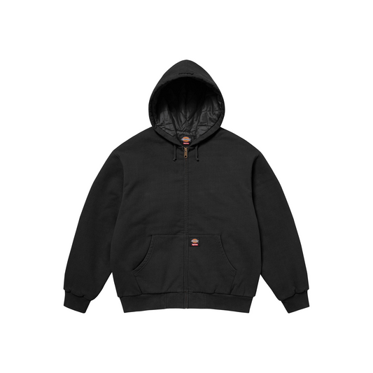 Supreme Dickies Quilted Lined Zip Up Hoodie Black (FW25)