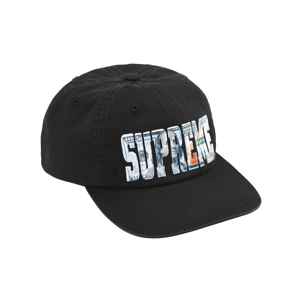 Supreme Embroidered Money Logo 6-Panel Cap Black (SS26)