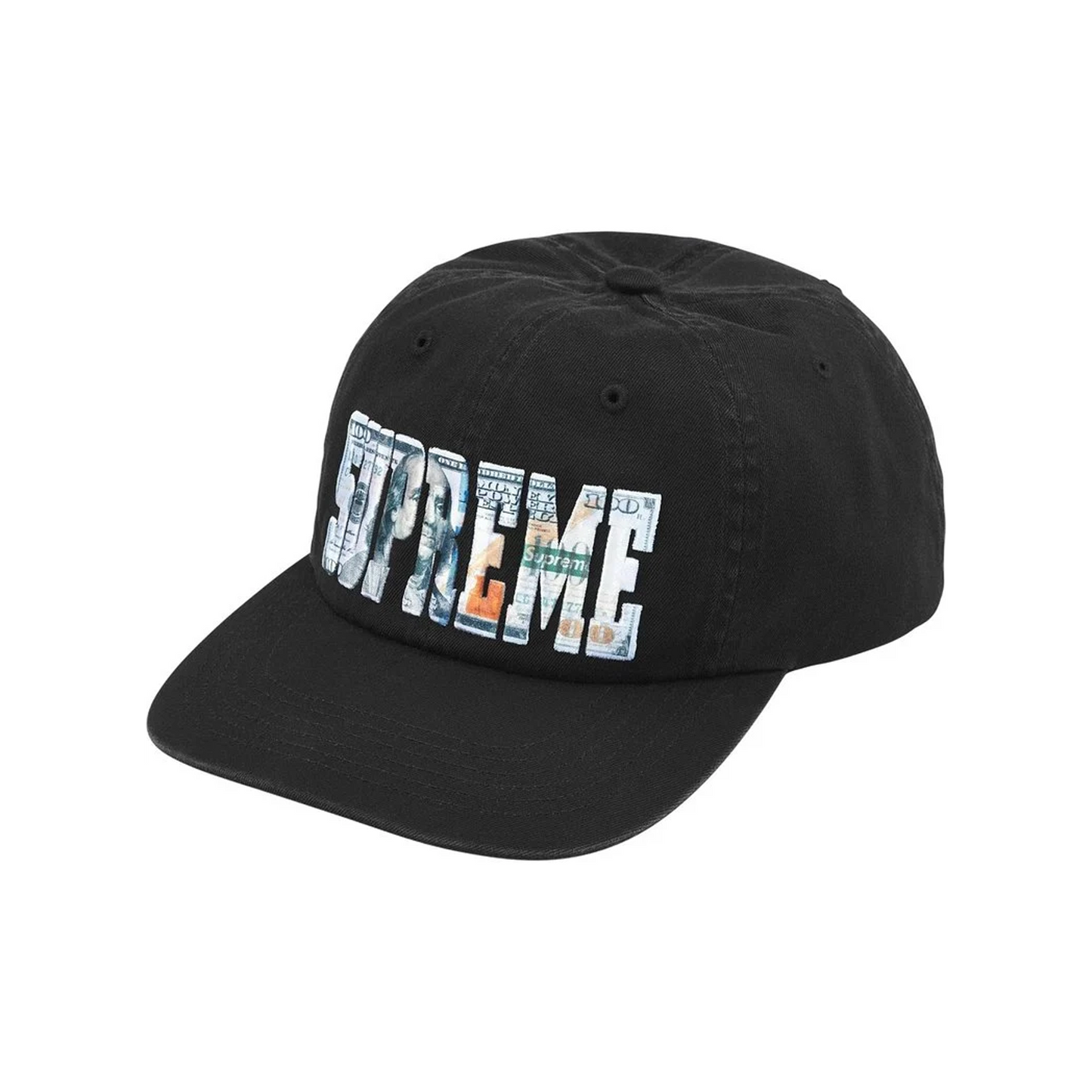 Supreme Embroidered Money Logo 6-Panel Cap Black (SS26)