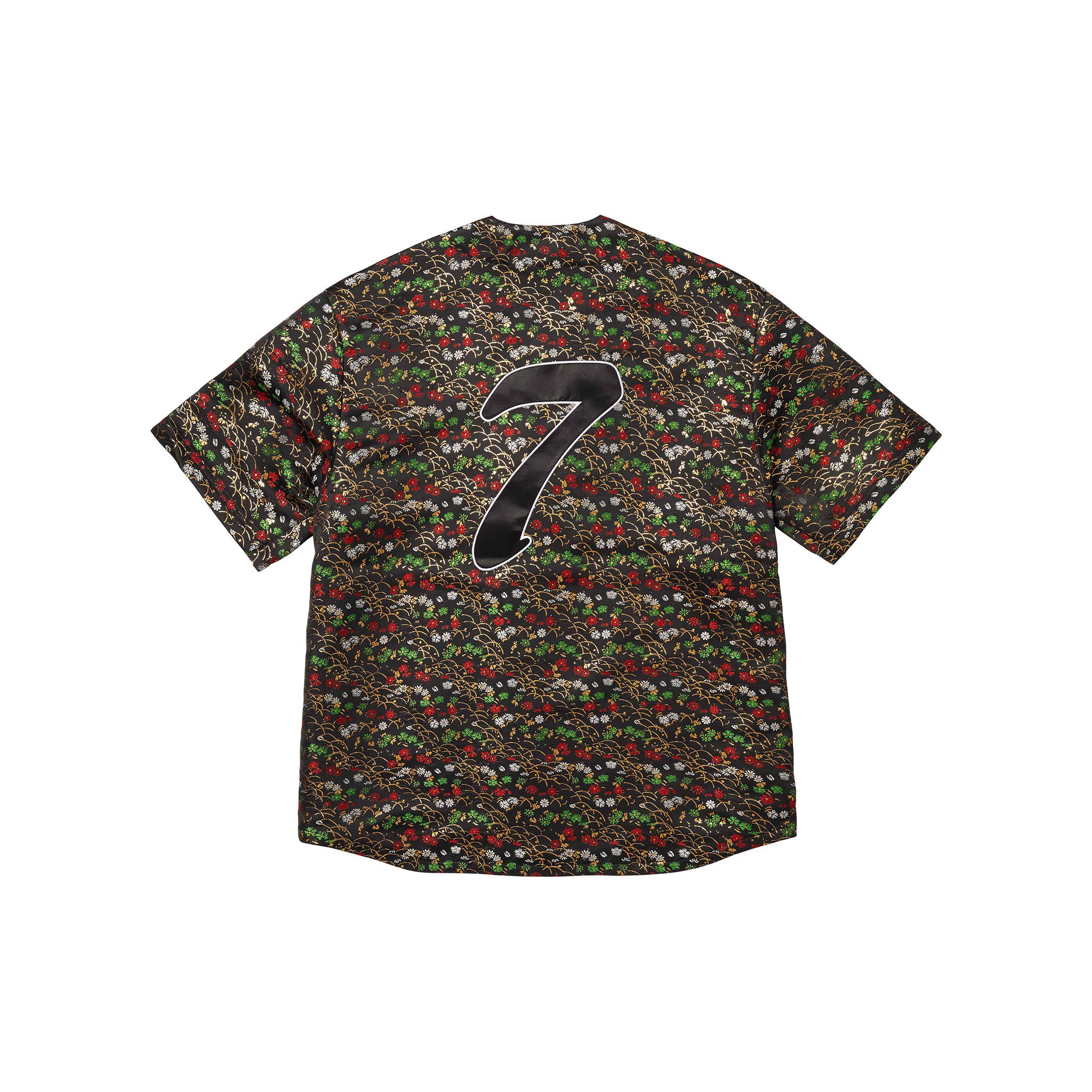 Supreme Floral Jacquard Baseball Jersey Black (SS26) – STEALPLUG KL