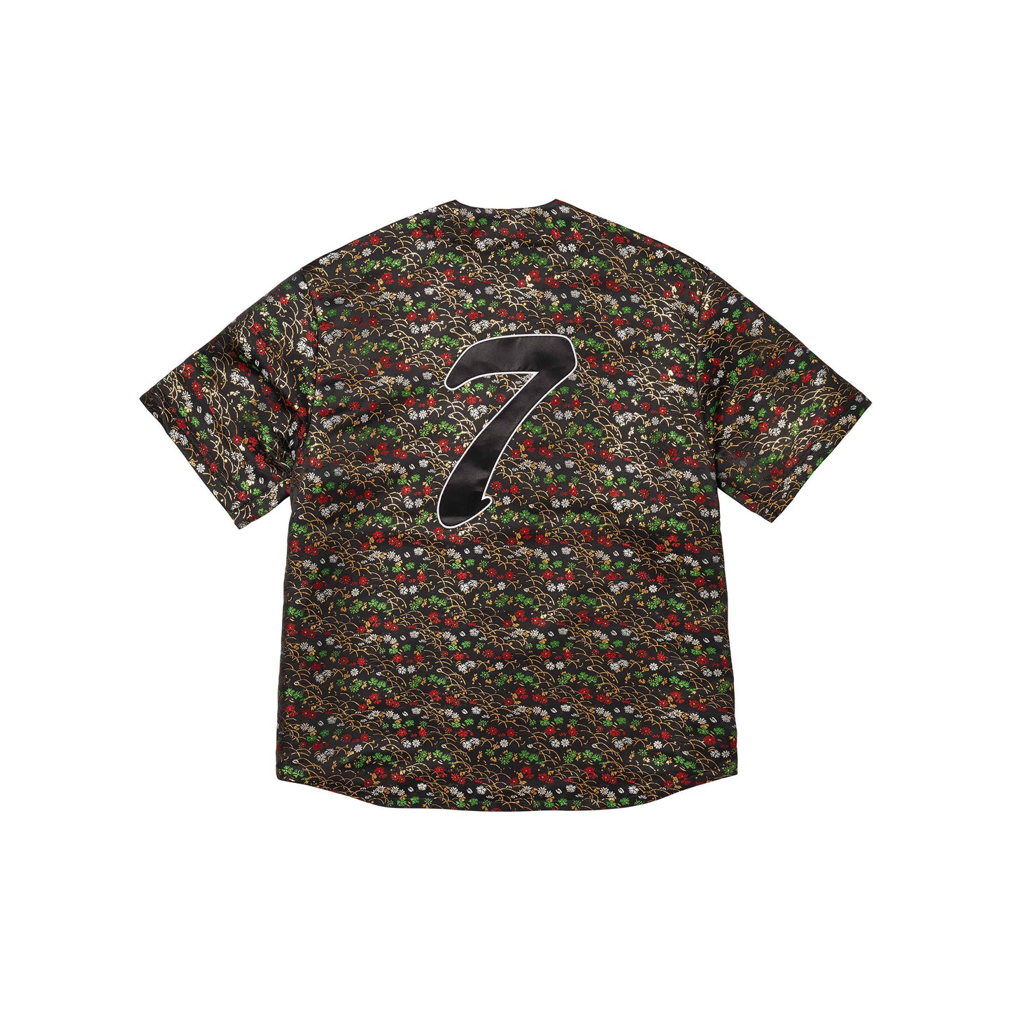 Supreme Floral Jacquard Baseball Jersey Black (SS26)