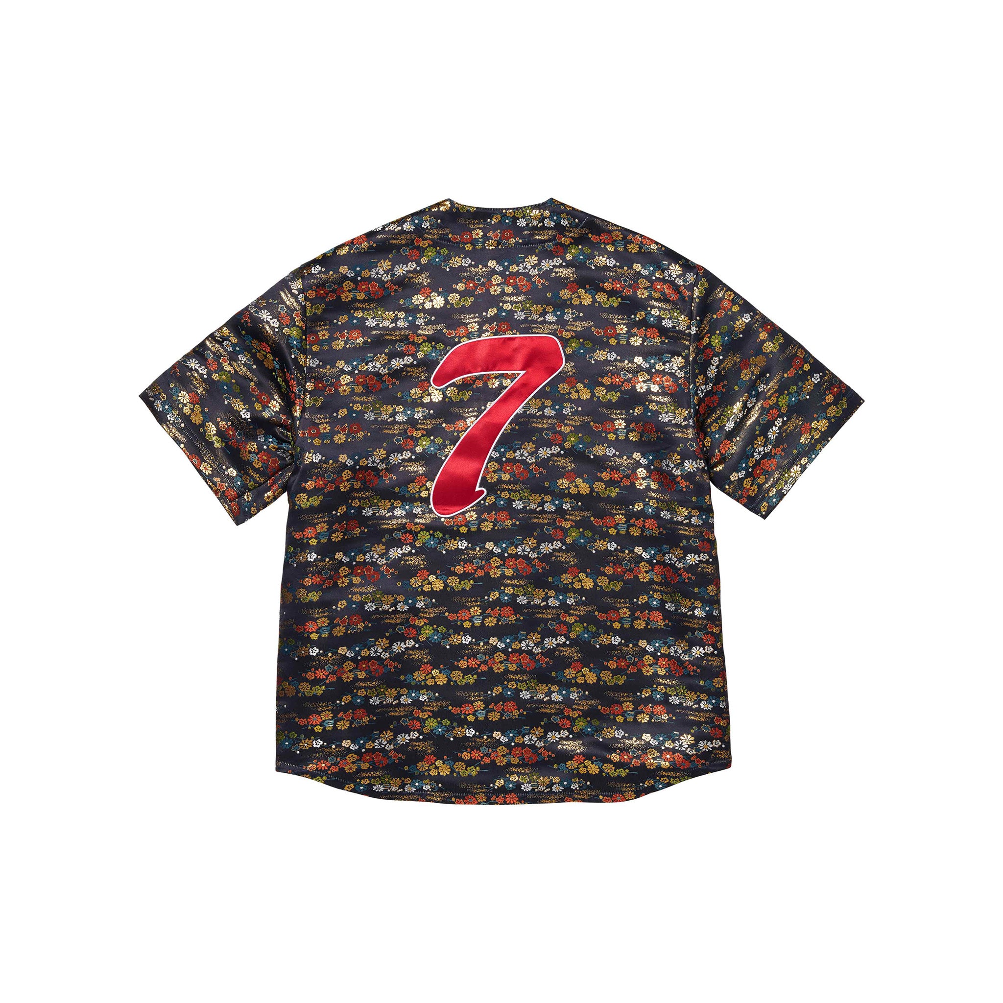 Supreme Floral Jacquard Baseball Jersey Navy (SS26) – STEALPLUG KL