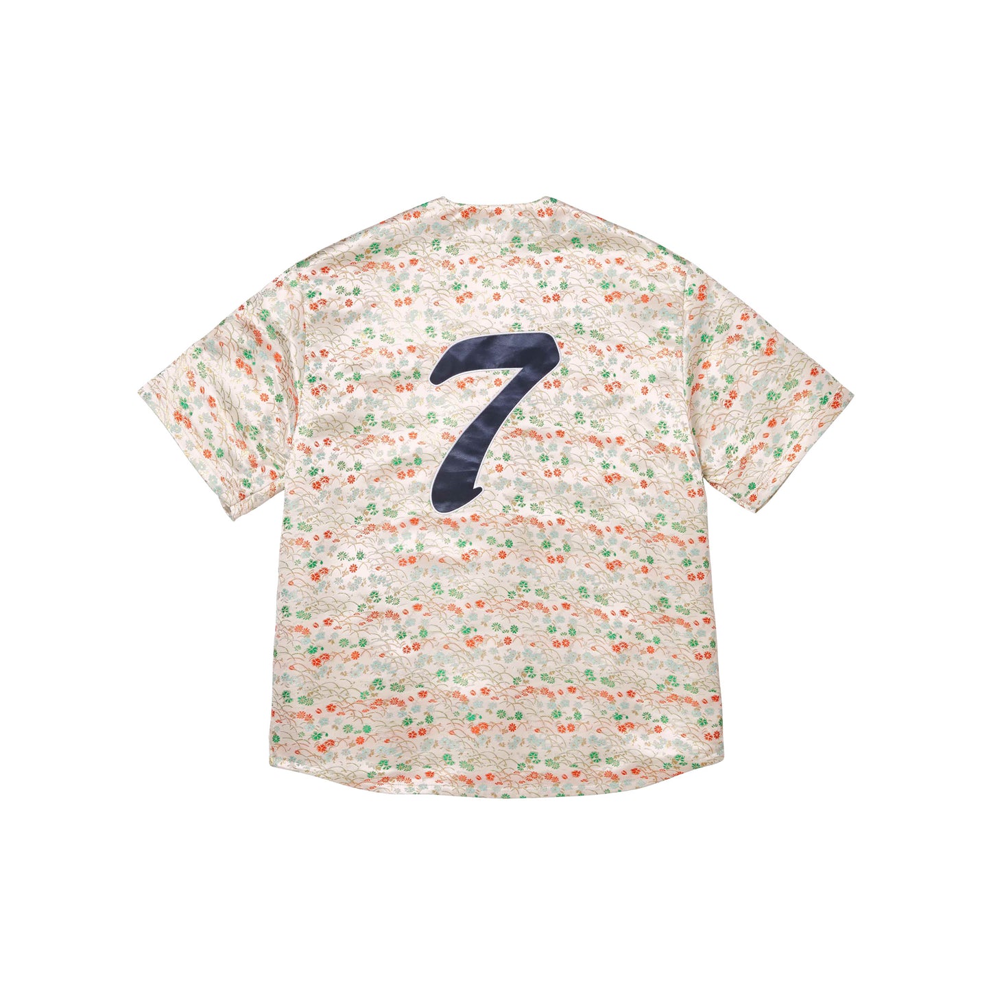 Supreme Floral Jacquard Baseball Jersey White (SS26)