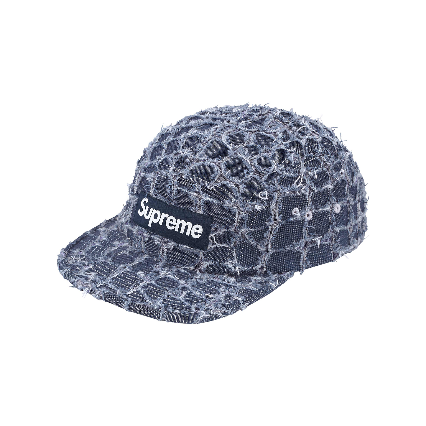 Supreme Frayed Croc Denim Camp Cap