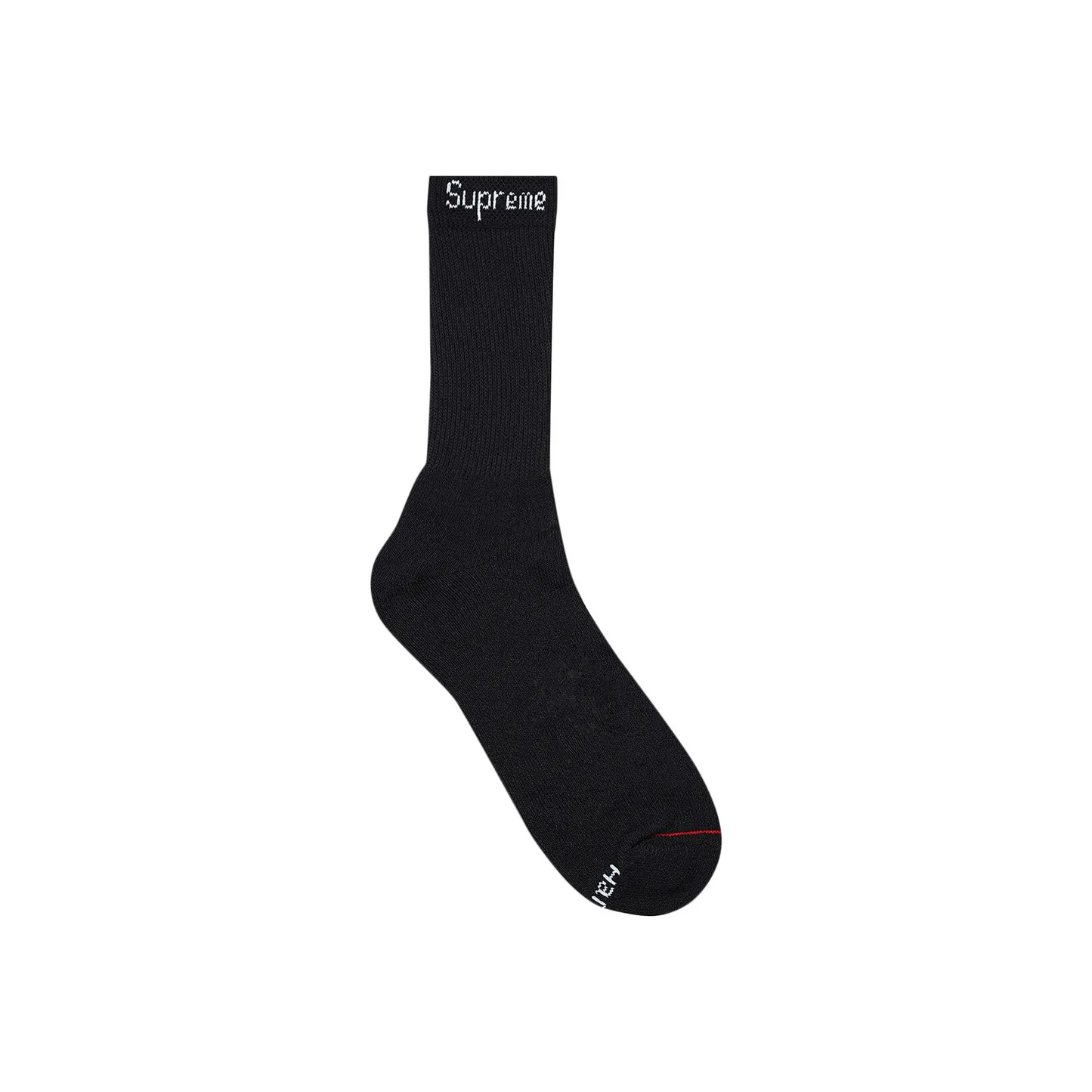 Supreme Hanes Crew Socks 4 Pack Black (SS24)