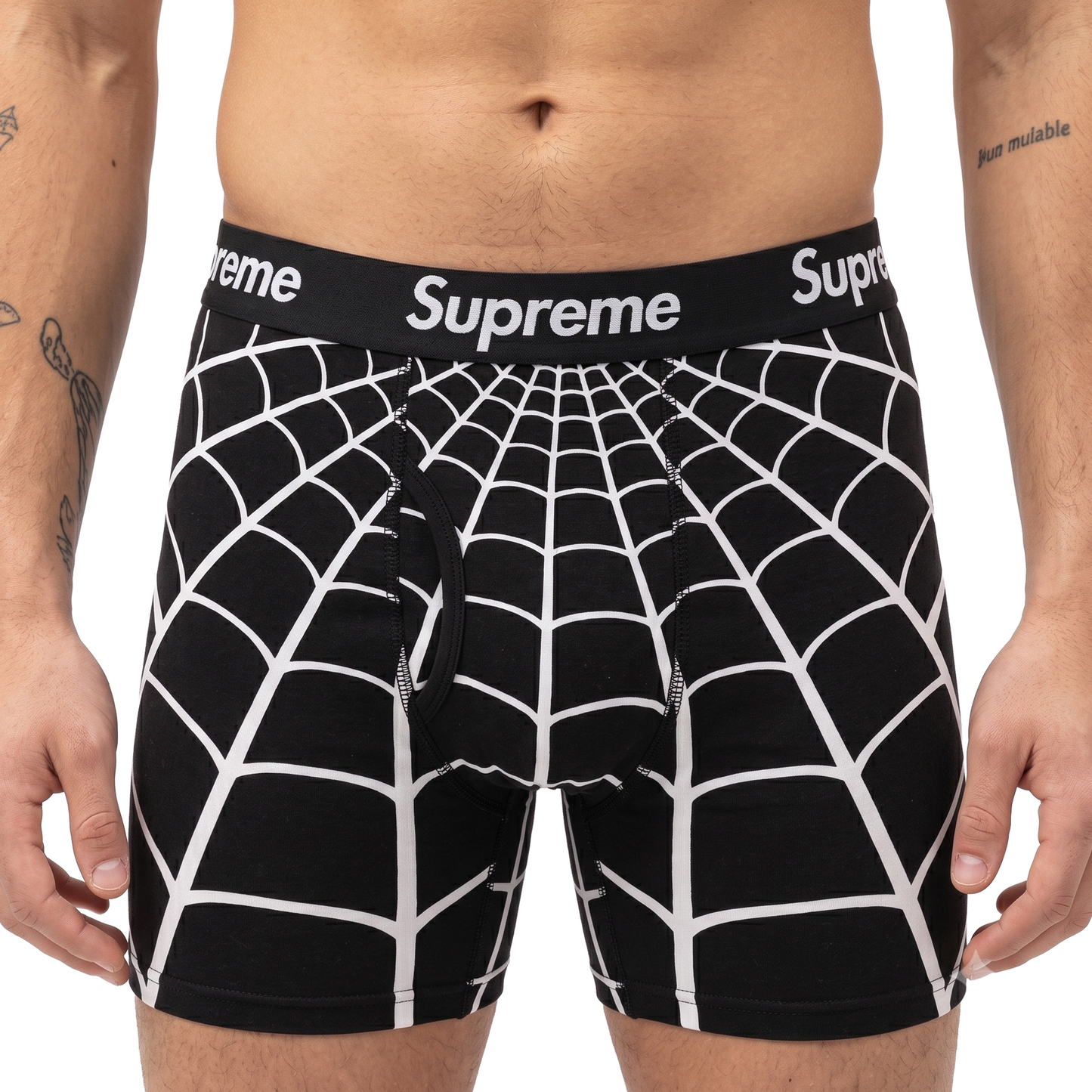 Supreme®/Hanes® Spider-Man 2 Pack Boxer Briefs Black (SS26)