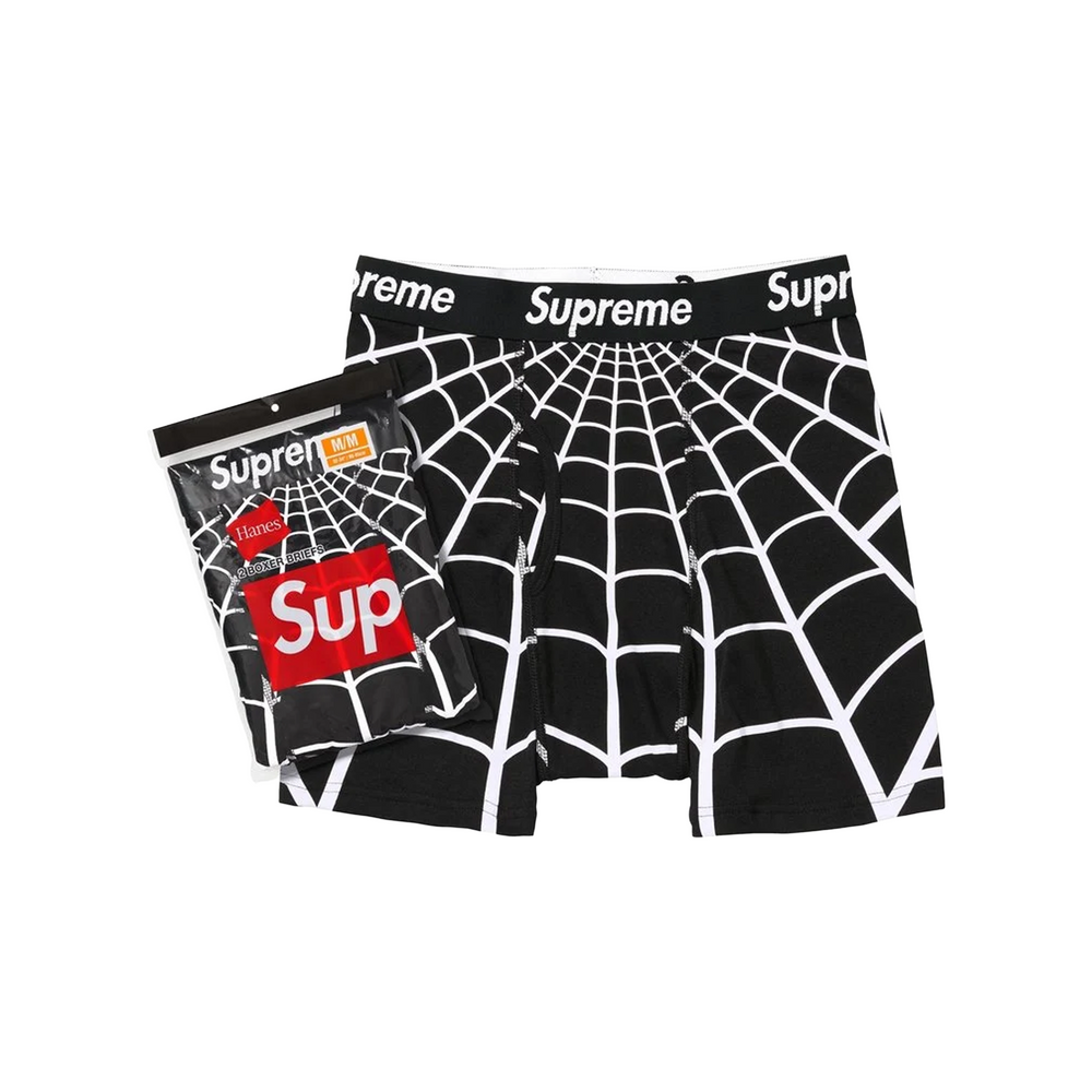 Supreme®/Hanes® Spider-Man 2 Pack Boxer Briefs Black (SS26)