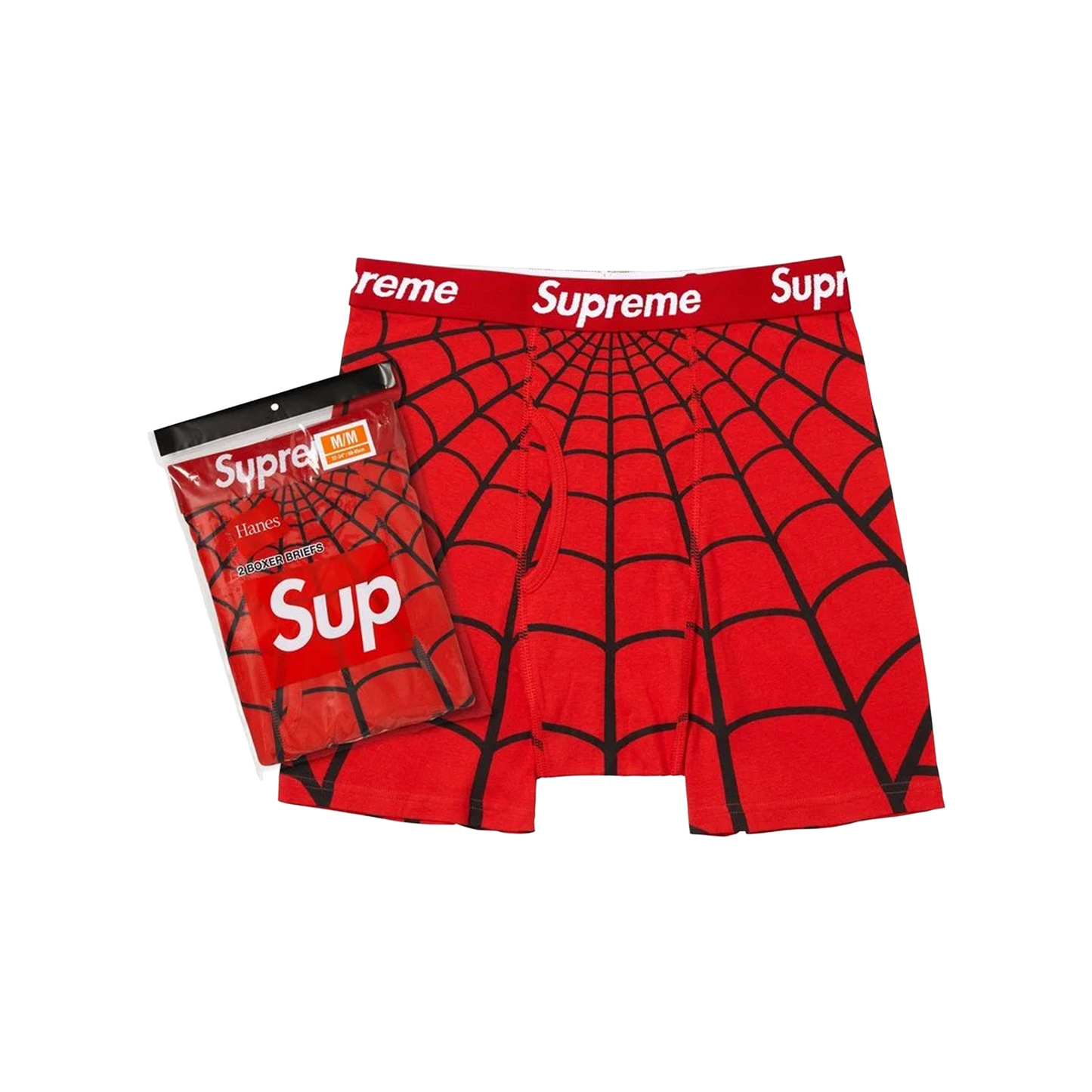 Supreme®/Hanes® Spider-Man 2 Pack Boxer Briefs Red (SS26 Supreme®/Hanes® Spider-Man 2 Pack Boxer Briefs Red (SS26