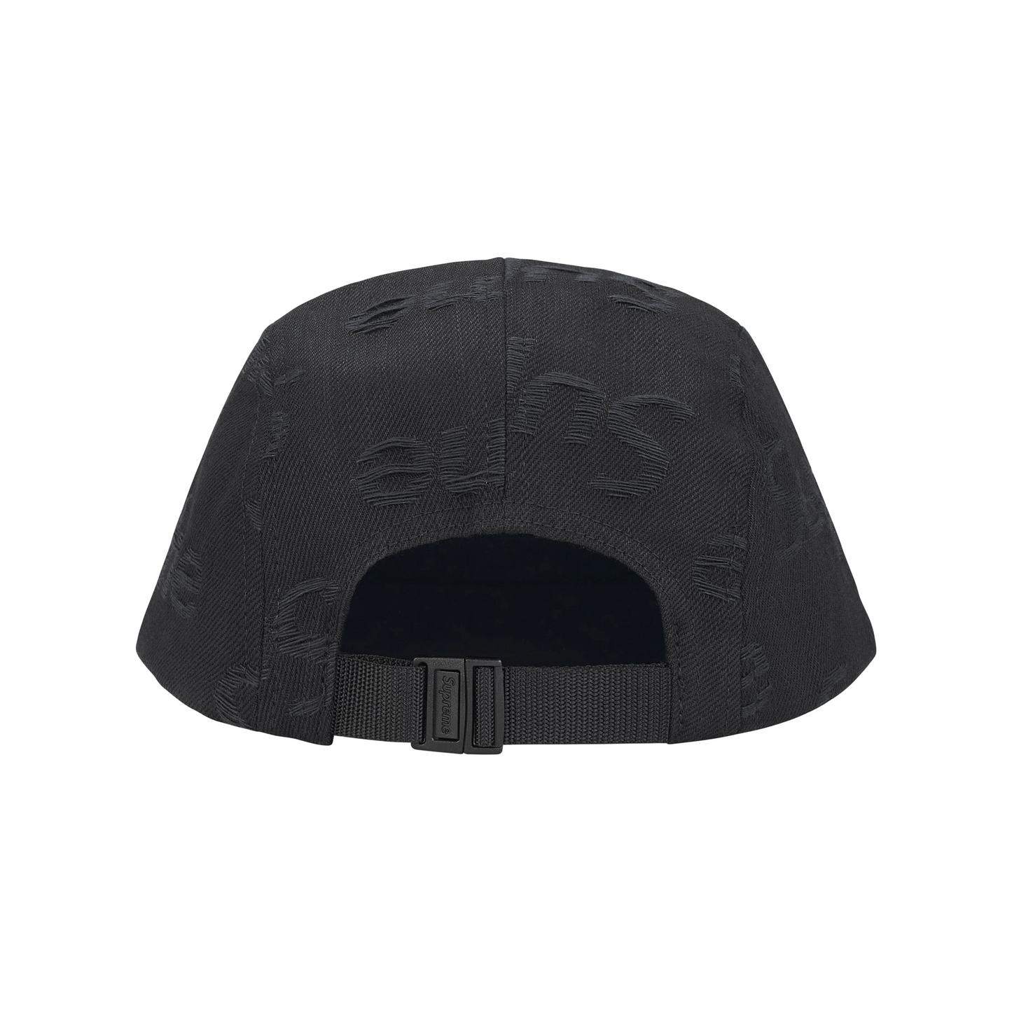 Supreme Jacquard Logos Denim Camp Cap Black (FW25)