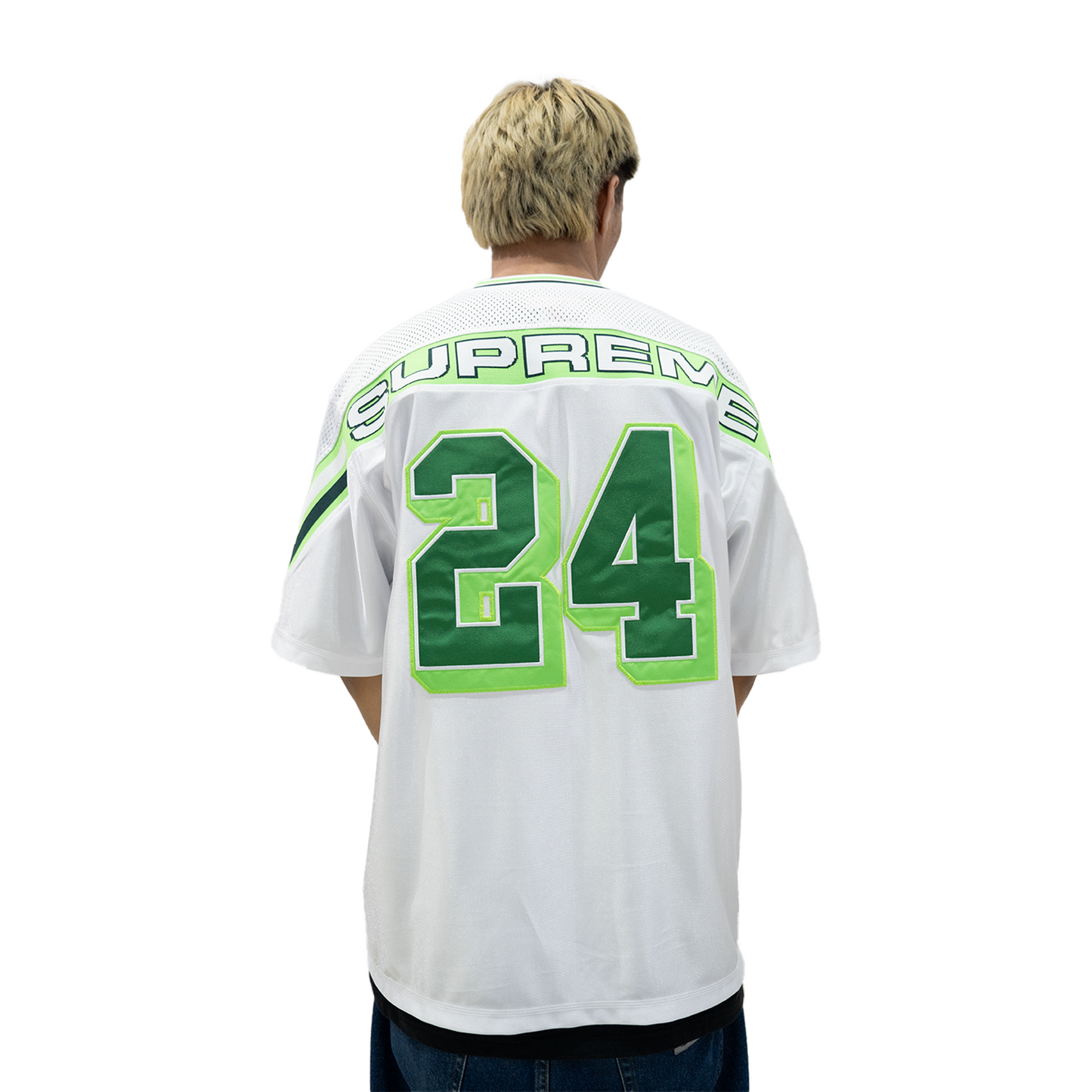 Supreme Jacquard Rib Football Jersey White (FW24)