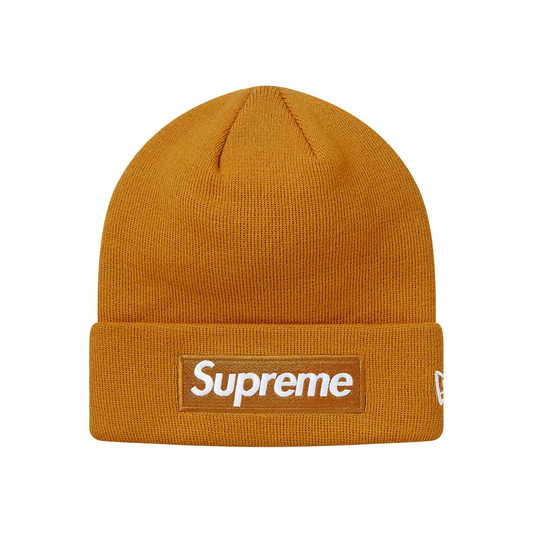 Supreme / New Era® Box Logo Beanie Mustard (FW18)