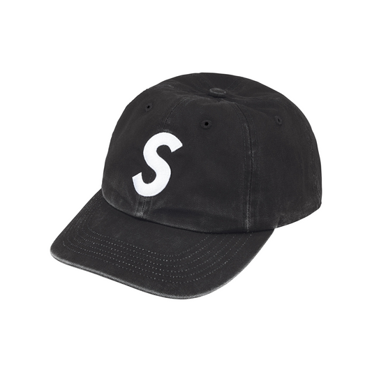 Supreme Pigment Coated 2-Tone S Logo 6-Panel Cap Black (FW25)
