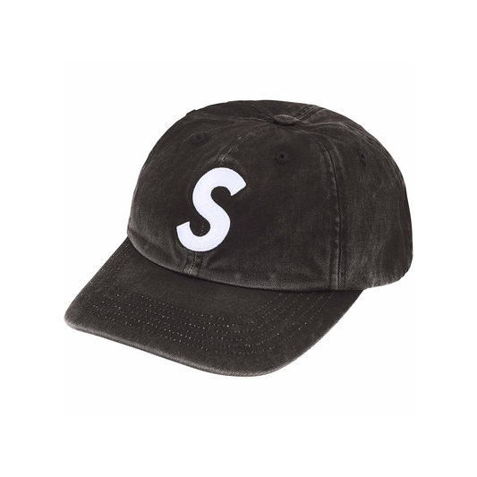 Supreme Pigment Coated S Logo 6 Panel Cap Black (SS25)