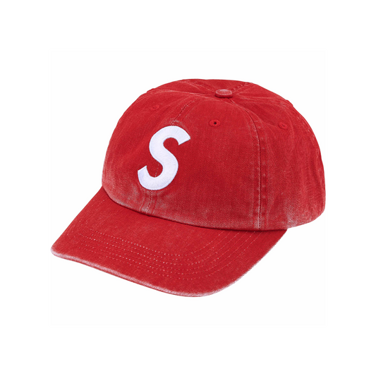 Supreme Pigment Coated S Logo 6 Panel Cap Red (SS25)