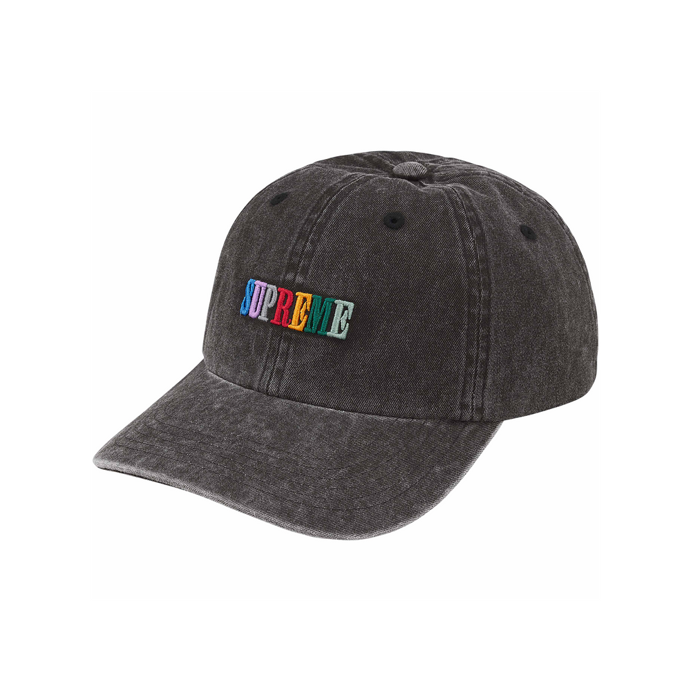 Supreme Pigment Dyed 6-Panel Cap Black (SS25)