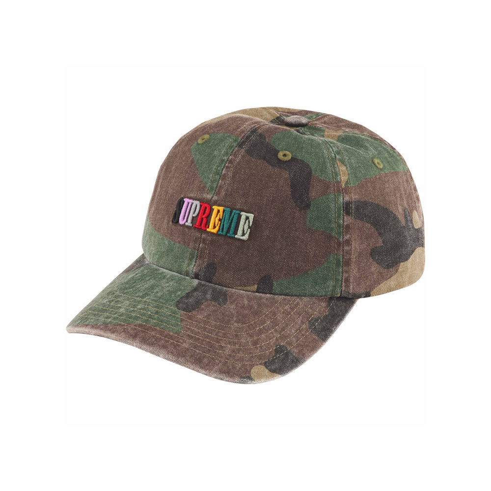 Supreme Pigment Dyed 6-Panel Cap Woodland Camo (SS25)