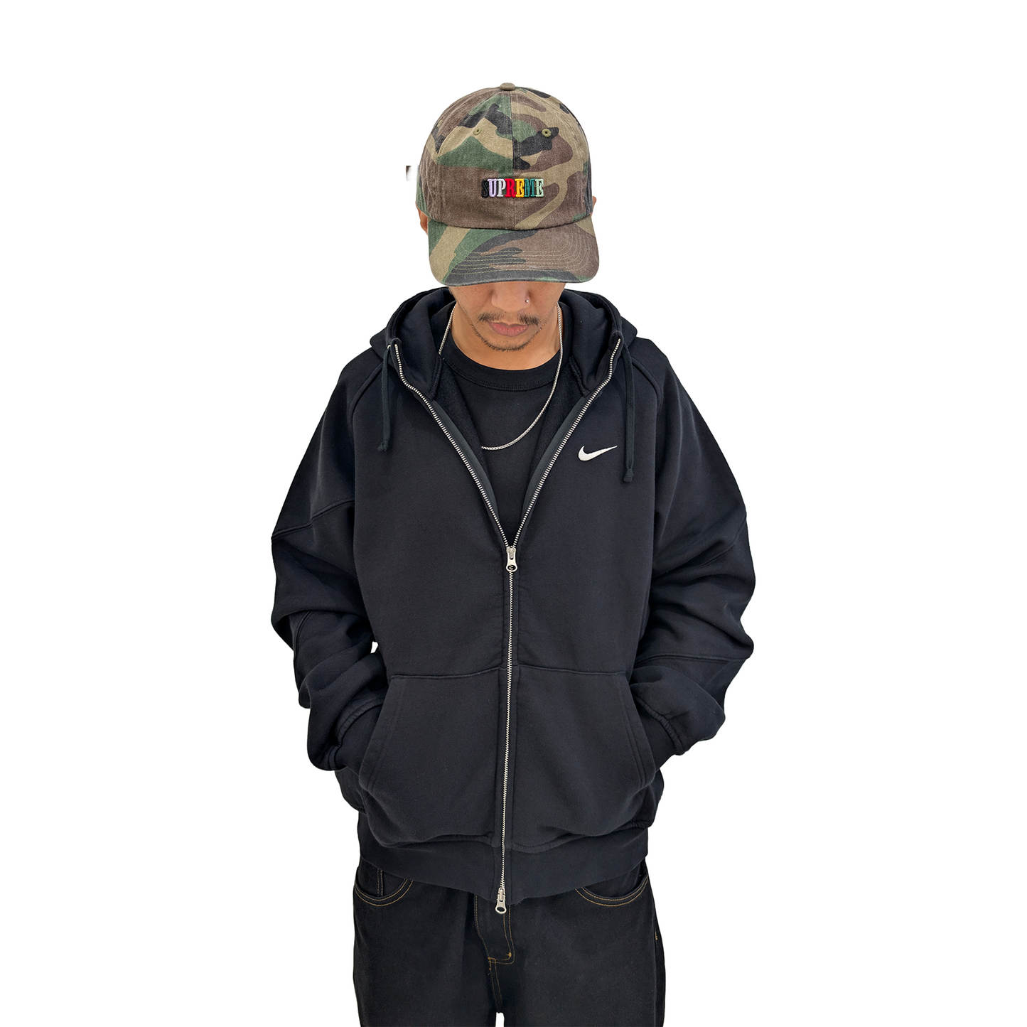 Supreme Pigment Dyed 6-Panel Cap Woodland Camo (SS25)