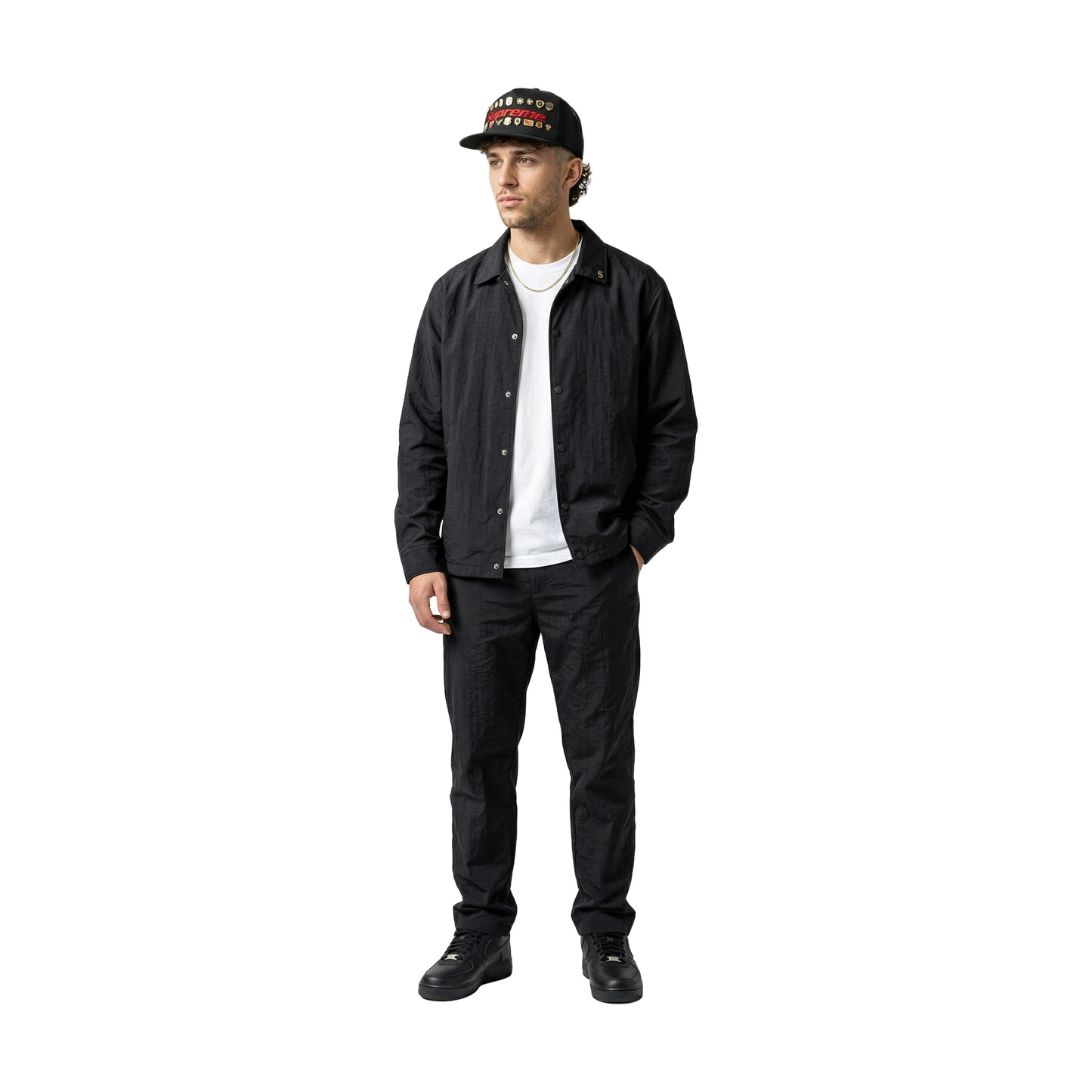 Supreme Pins Mesh Black 5-Panel Cap Black (SS26)