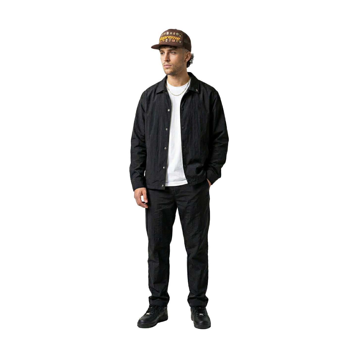Supreme Pins Mesh Black 5-Panel Cap Brown (SS26)
