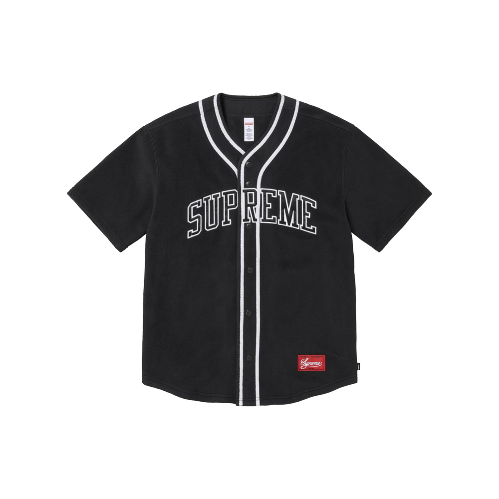 Supreme Polartec Baseball Jersey Black (FW24)