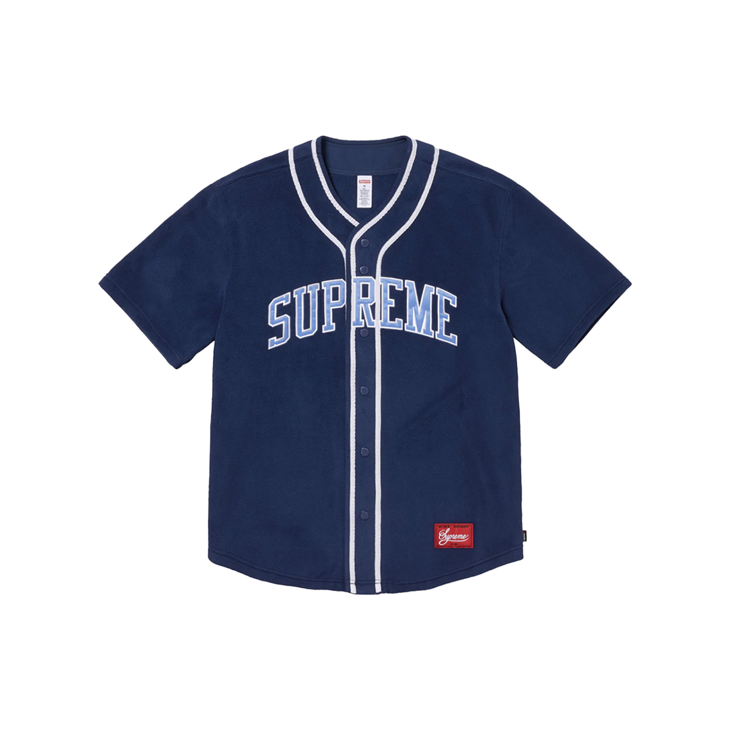 Supreme Polartec Baseball Jersey Navy (FW24)