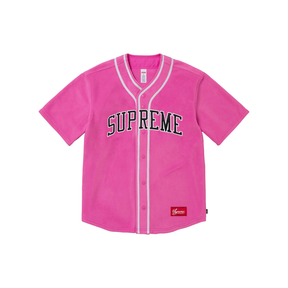 Supreme Polartec Baseball Jersey Pink (FW24)