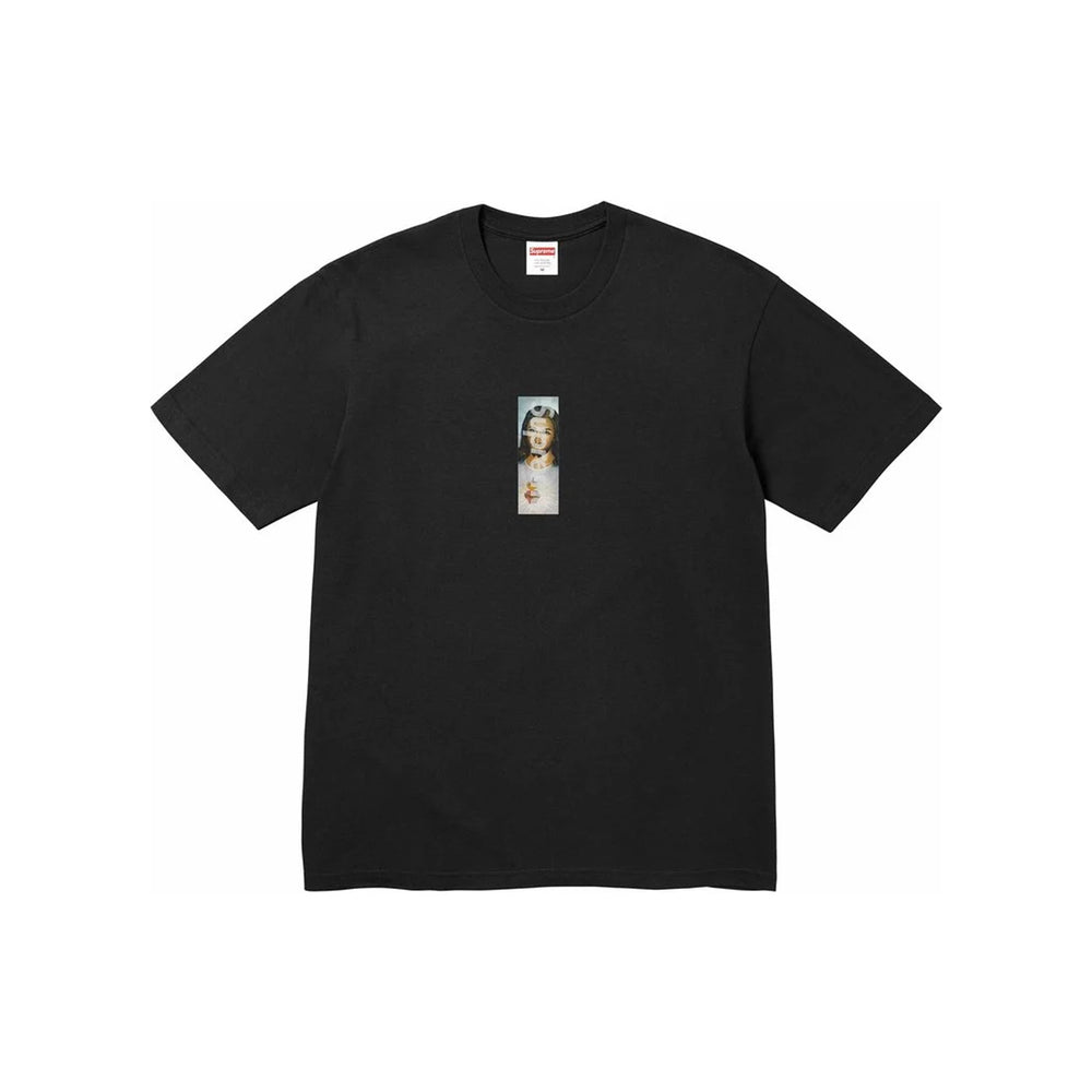 Supreme Prayer Card Box Logo Tee Black (FW26)