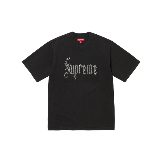 Supreme Rhinestone Short Sleeve Tee Black (FW24)