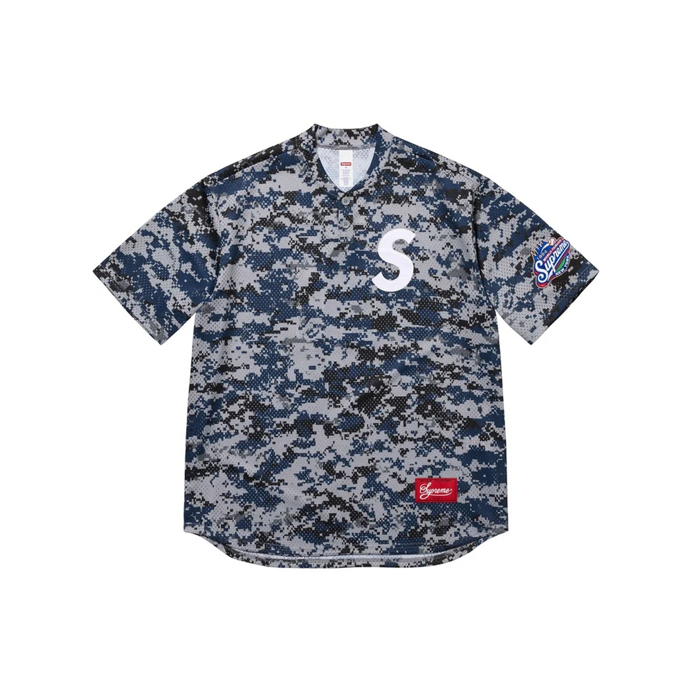 Supreme S Logo Baseball Henley Jersey Digi Camo (SS25)