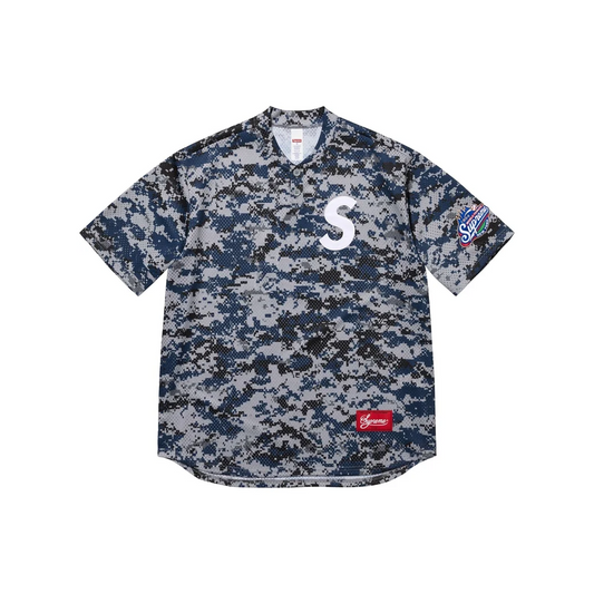 Supreme S Logo Baseball Henley Jersey Digi Camo (SS25)