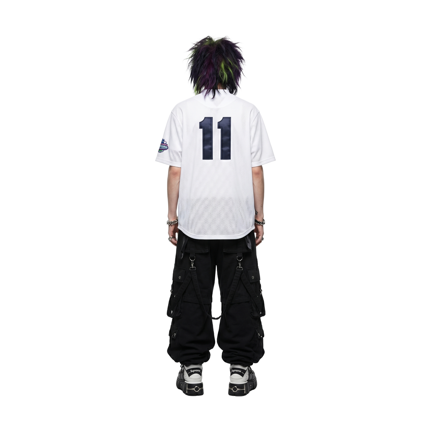 Supreme S Logo Baseball Henley Jersey White (SS25)